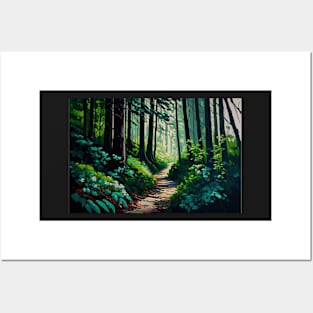 Vibrant Summer Green Forest Posters and Art